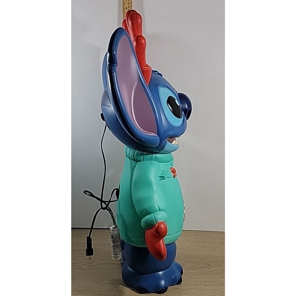 Gemmy Christmas Stitch Disney's Lilo & Stitch w Antlers & Sweater Blow Mold 27" - Picture 7 of 10